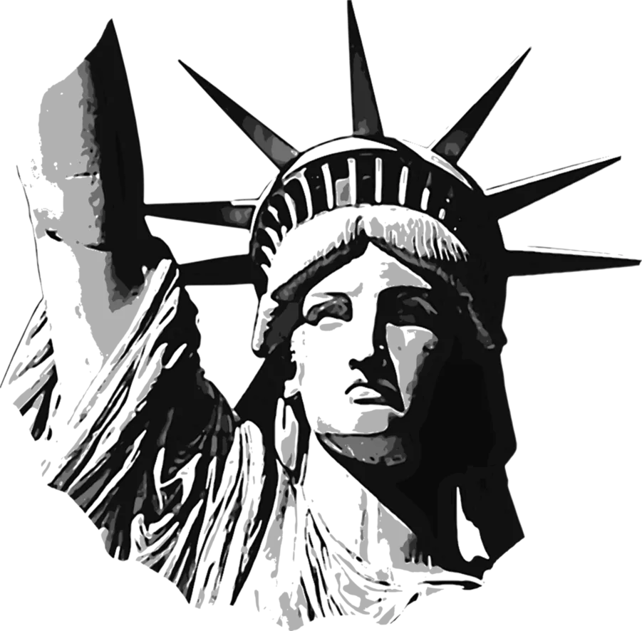 Statue of Liberty abstract, modern design, stylish representation png